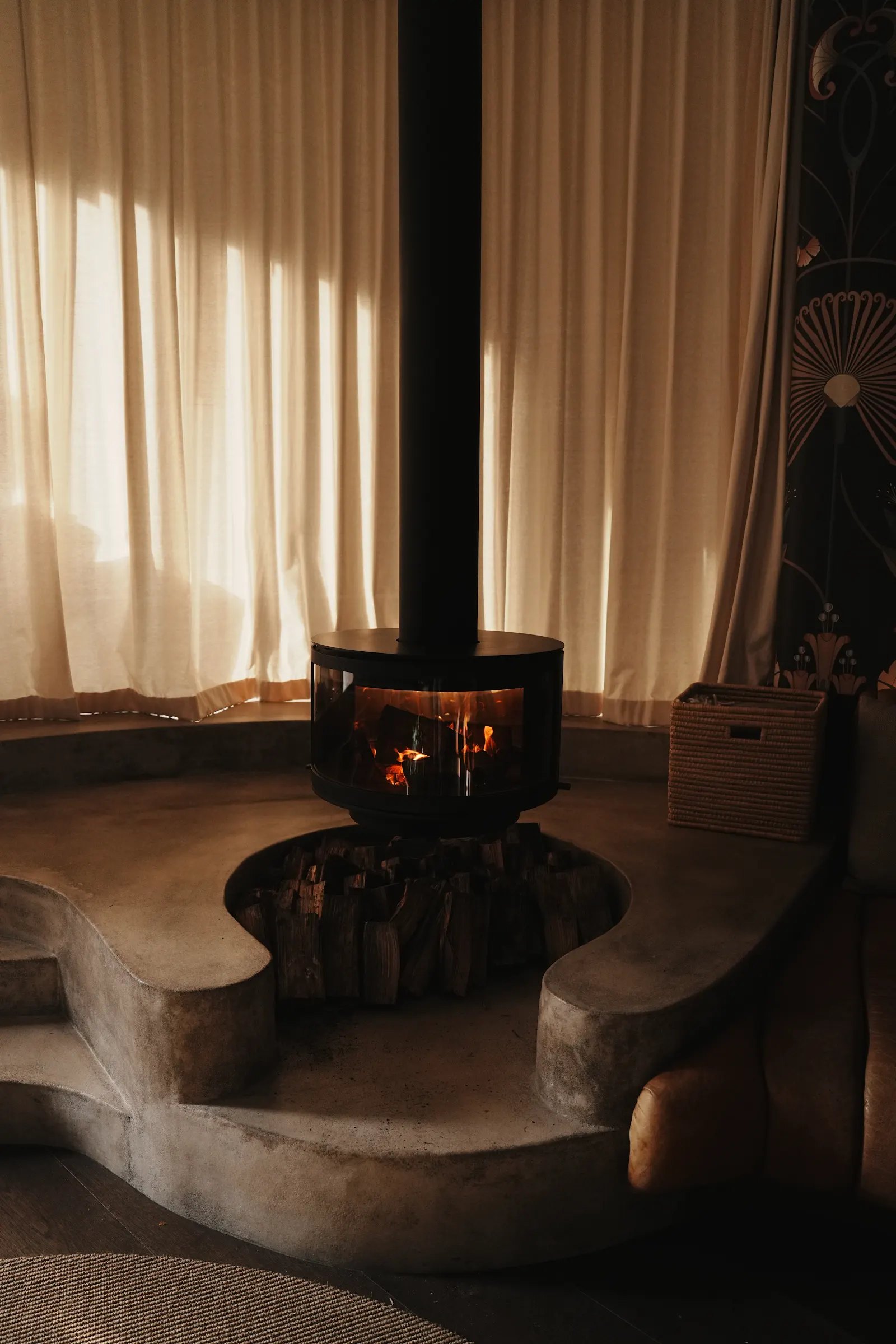 The fireplace