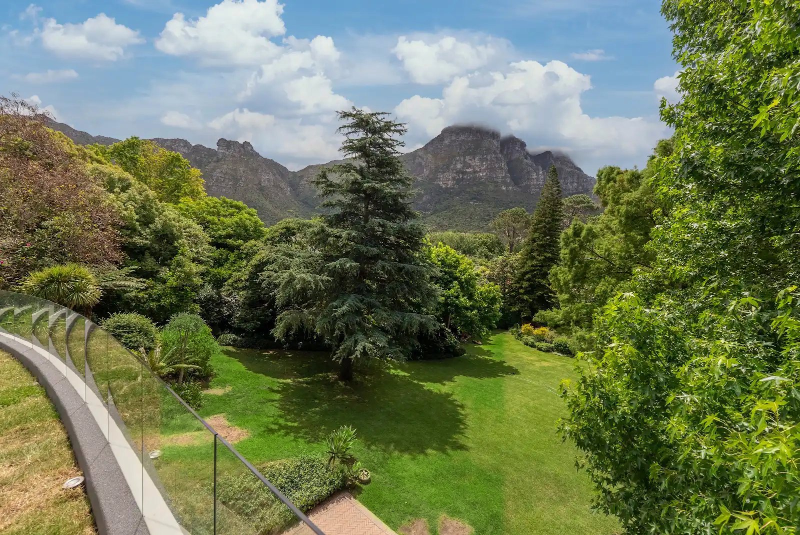 Table Mountain from the lawn